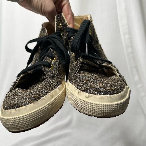 Superga X The Man Reppeller Tweed Hi Top Sneakers Size 37.5 - Picture 6 of 7